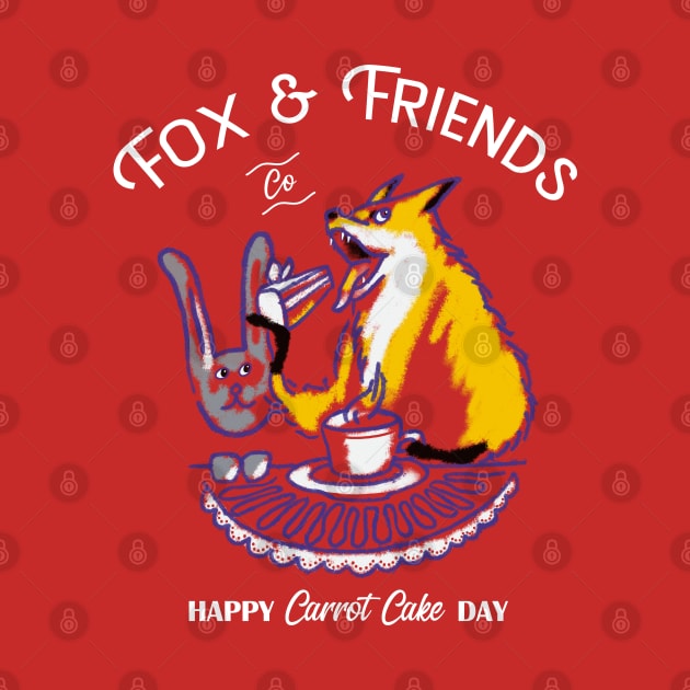 Fox & Friends Happy Carrot Cake Day by okpinsArtDesign