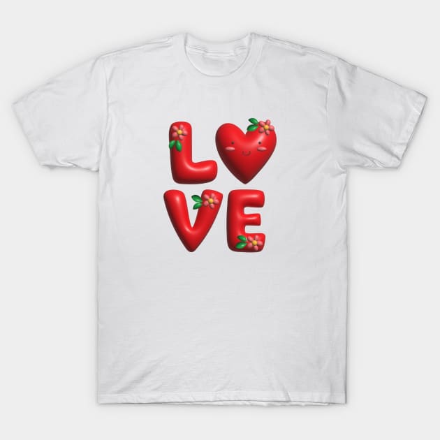 Love in 3d - Love - T-Shirt