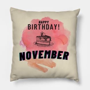 Birthday November #11 Pillow