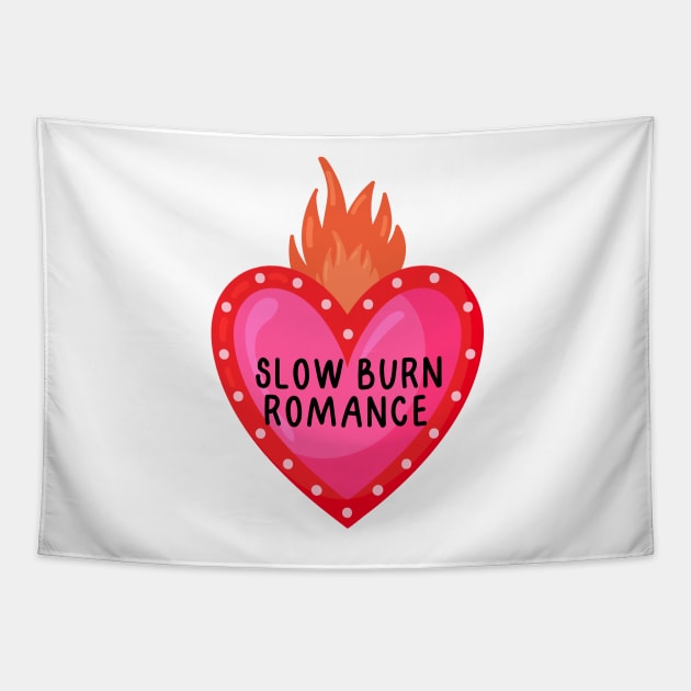 Slow burn romance bookish trope - flame Tapestry by medimidoodles