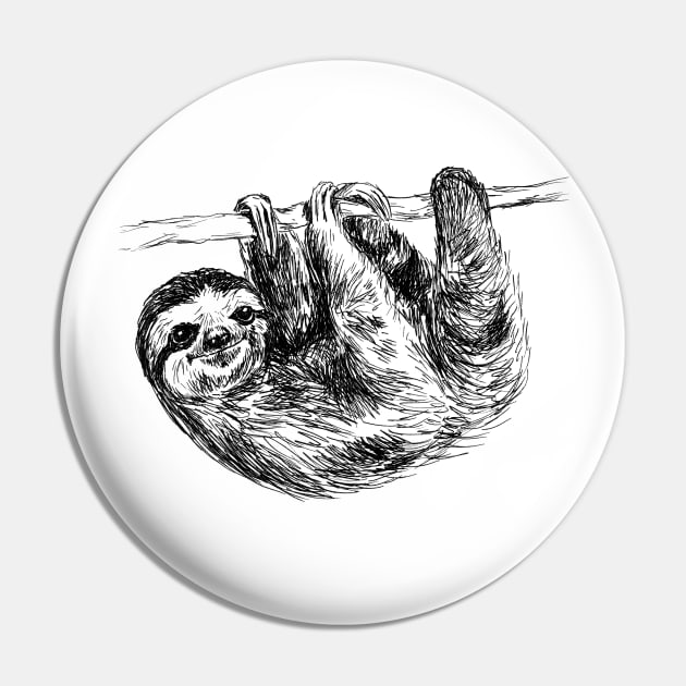 Sloth Print Pin by rachelsfinelines