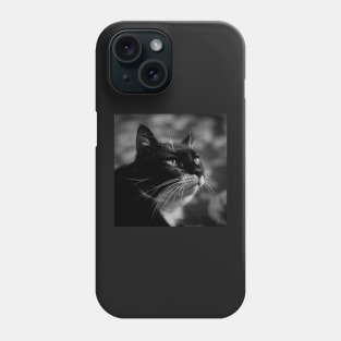 Monochrome Tomcat Phone Case