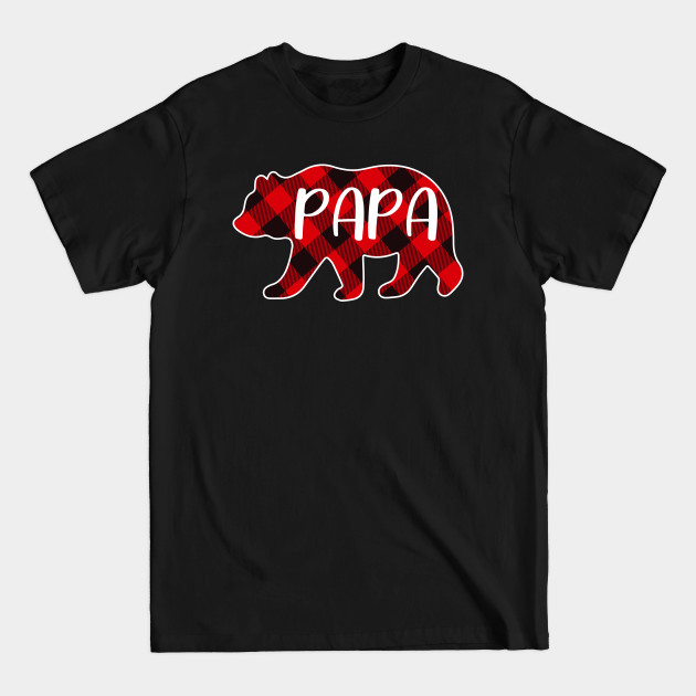 Discover Red Plaid Papa Bear - Papa Bear - T-Shirt