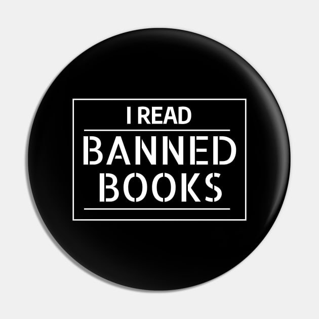 Mugshot Sign "I Read Banned Books" Pin by RedRubi