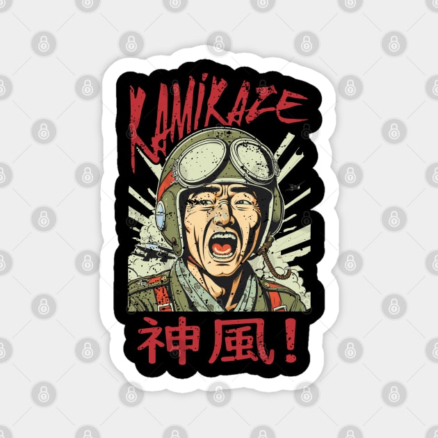 Kamikaze! WWII Japanese Pilot Magnet by Distant War