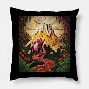 bear climbing cheese mountain Pillow