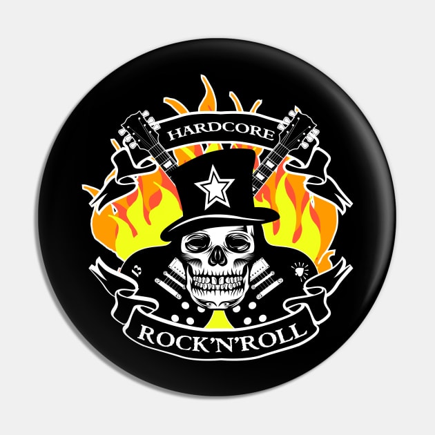 Hardcore Rock N Roll Pin by GBCDesign