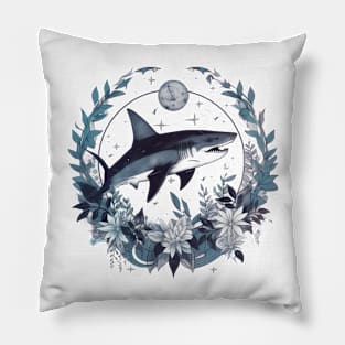 dreamy blue shark Pillow