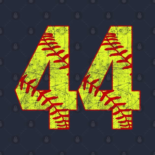 Fastpitch Softball Number 44 #44 Softball Shirt Jersey Uniform Favorite Player Biggest Fan by TeeCreations