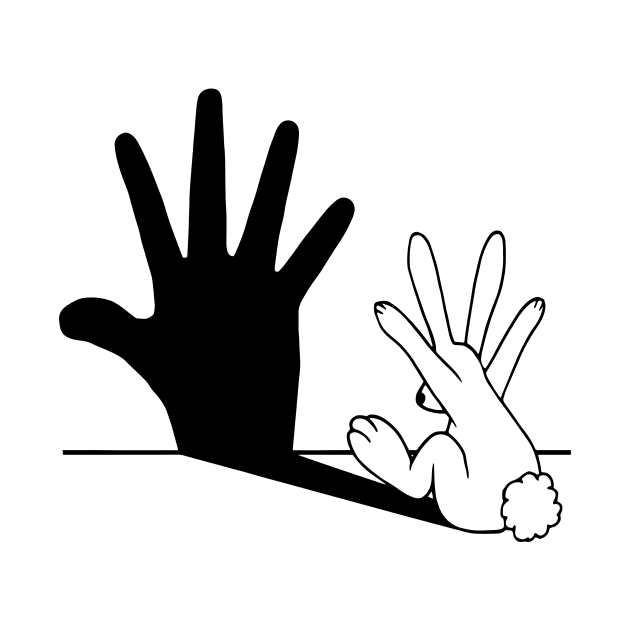 Rabbit Hand Shadow Classic by vouch wiry