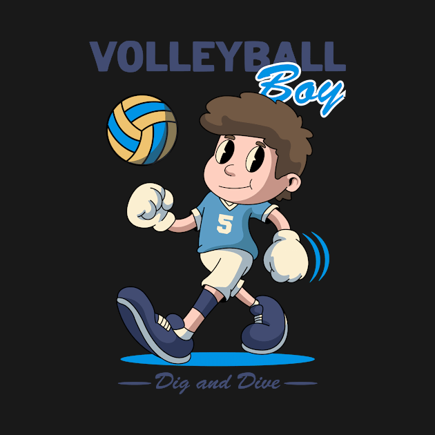 Funny Volleyball Boy by milatees