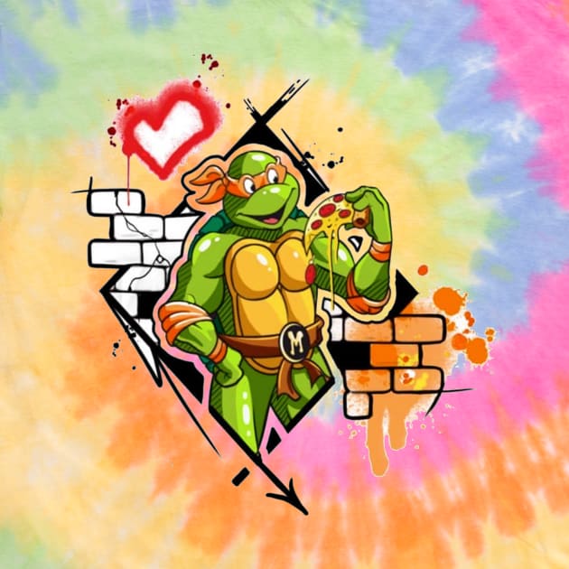 Michelangelo TMNT Teenage Mutant Ninja Turtles Tie Dye T-Shirt sold by ...