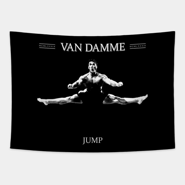 Van Damme 1984 Jump Tapestry by thespookyfog