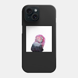 The Girl with pink hair Phone Case