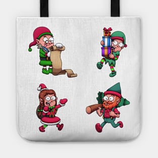 Christmas Elves Preparing For Christmas Tote