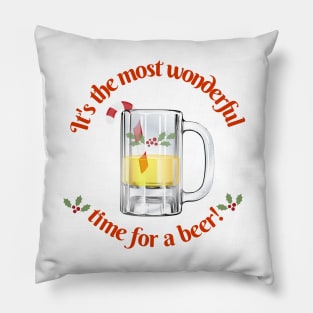 Most Wonderful Time For A Beer Pillow