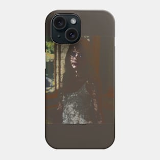 Very sad beautiful girl with blue eyes, rough and noisy textures. So beautiful, so sad. Phone Case