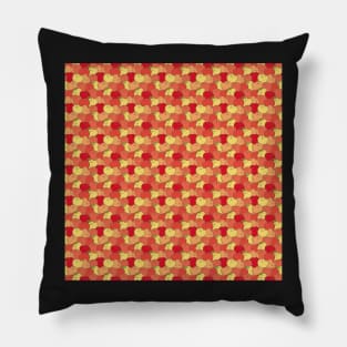 Red and Yellow Apple Seamless Pattern Pillow