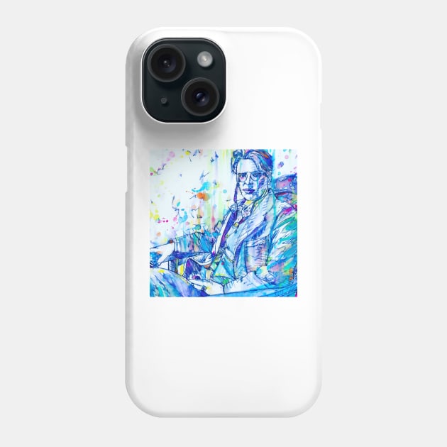 W. B. YEATS - watercolor and ink portrait .1 Phone Case by lautir