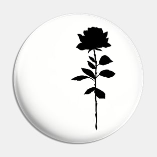 Simple Rose Silhouette Pin