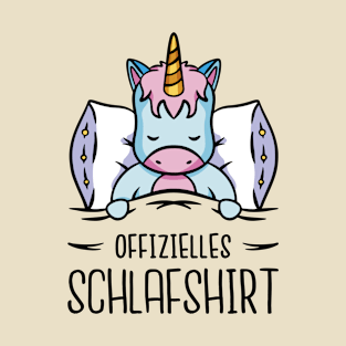 Offizielles Schlafshirt  Unicorn Sleeping Official shirt Pyjama T-Shirt