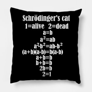Physics Schrödinger's cat death Alive Pillow