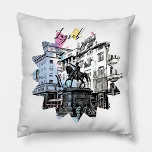 Zagreb Croatia Pillow