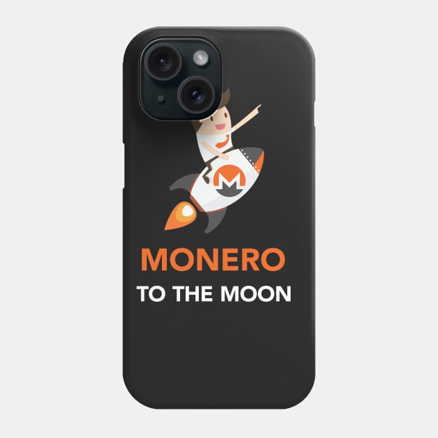 Monero Coin To The Moon - Monero Cryptocurrency Phone Case by vladocar