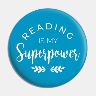 Reading is my Superpower Tshirt Pin