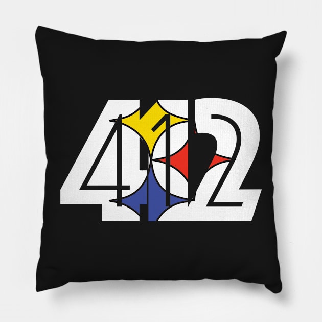 412 Pittsburgh Football Pillow by markz66