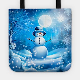 New Year's Snowman: Journey to a Magic Winter Fairy Tale Tote