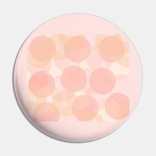 Peachy Circle Design Pin by ArtsyJulez