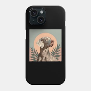 Retro Weimaraner: Pastel Pup Revival Phone Case