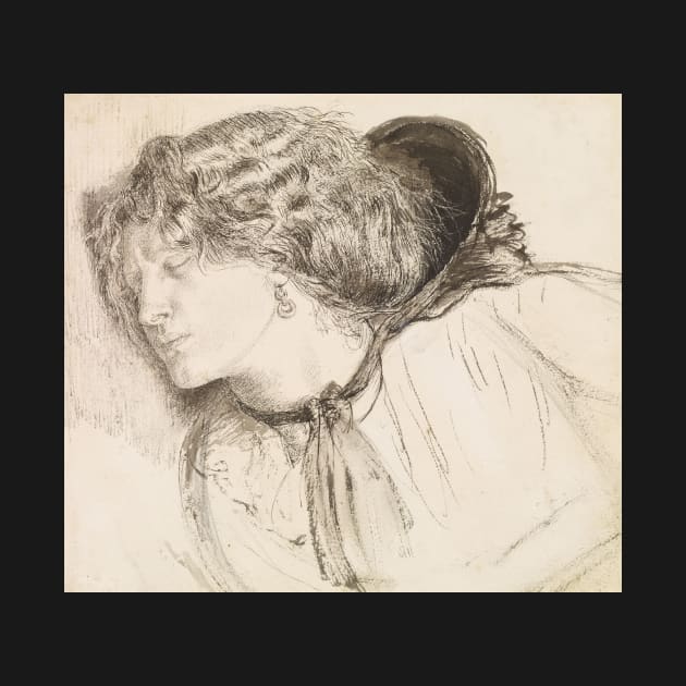 Found - Study for the Head of the Girl by Dante Gabriel Rossetti by Classic Art Stall