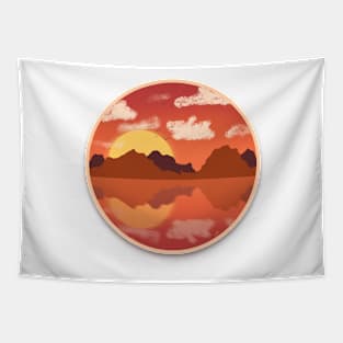 View From the Window - Sunrise // Digital Art Tapestry