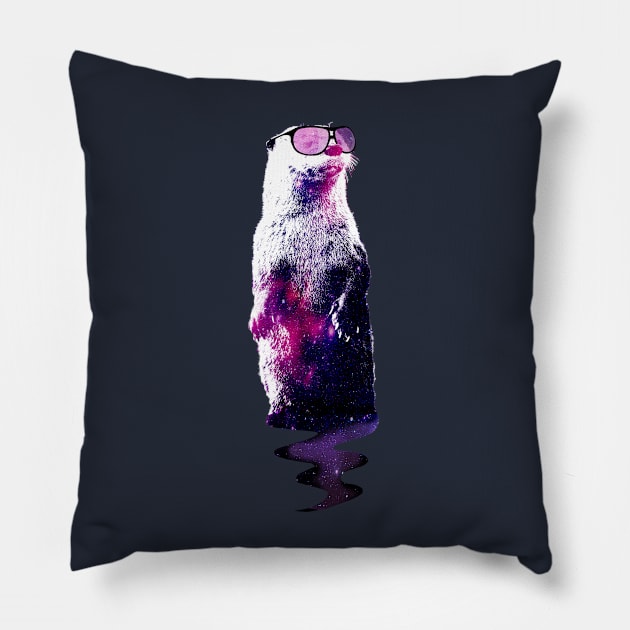 Galaxy Otter Pillow by Melkron