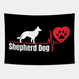 Shepherd dog heart love Tapestry