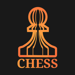 Chess Pawn Neon Orange T-Shirt