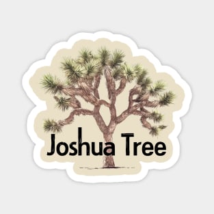 Joshua Tree Emblem - Classic California Desert Flora Art Magnet