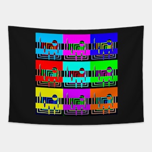 9 abstract colorful tiles Tapestry