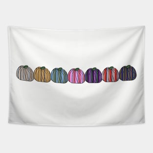 Colored Stripes Pumpkin Row Tapestry