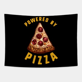 Powered By Pizza Slice Tapestry