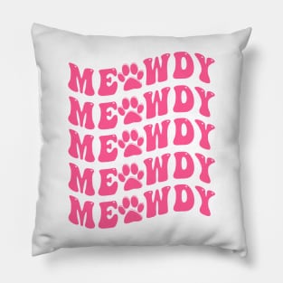 Meowdy Cowboy Cat Meme funny western For Women T-Shirt Pillow