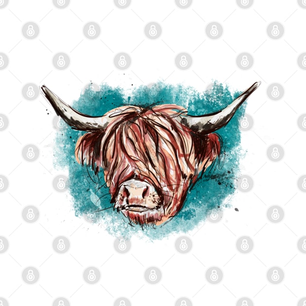 Highland Cow by HJstudioDesigns