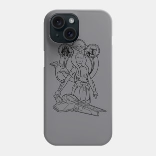 THE REBEL black lineart tv show Phone Case