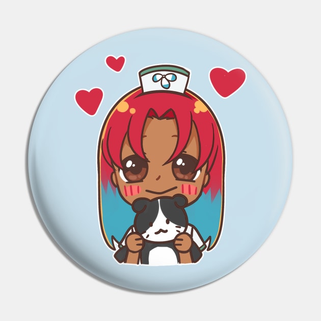 Kitty Love! Nurse Nila Anime Character Pin by zim9
