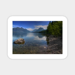 Glacier National Park Lake and Mountains Magnet