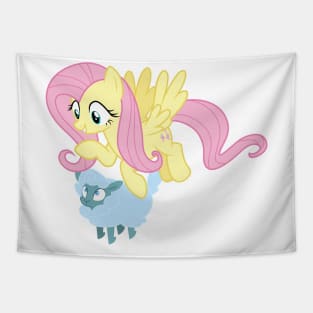 Fluttershy saving a tiny ewe 2 Tapestry