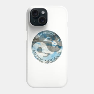 Watercolor Musical Notes T-Shirt, Music Notes Ying/Yang Design Phone Case