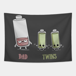 Dad vs Twins Tapestry